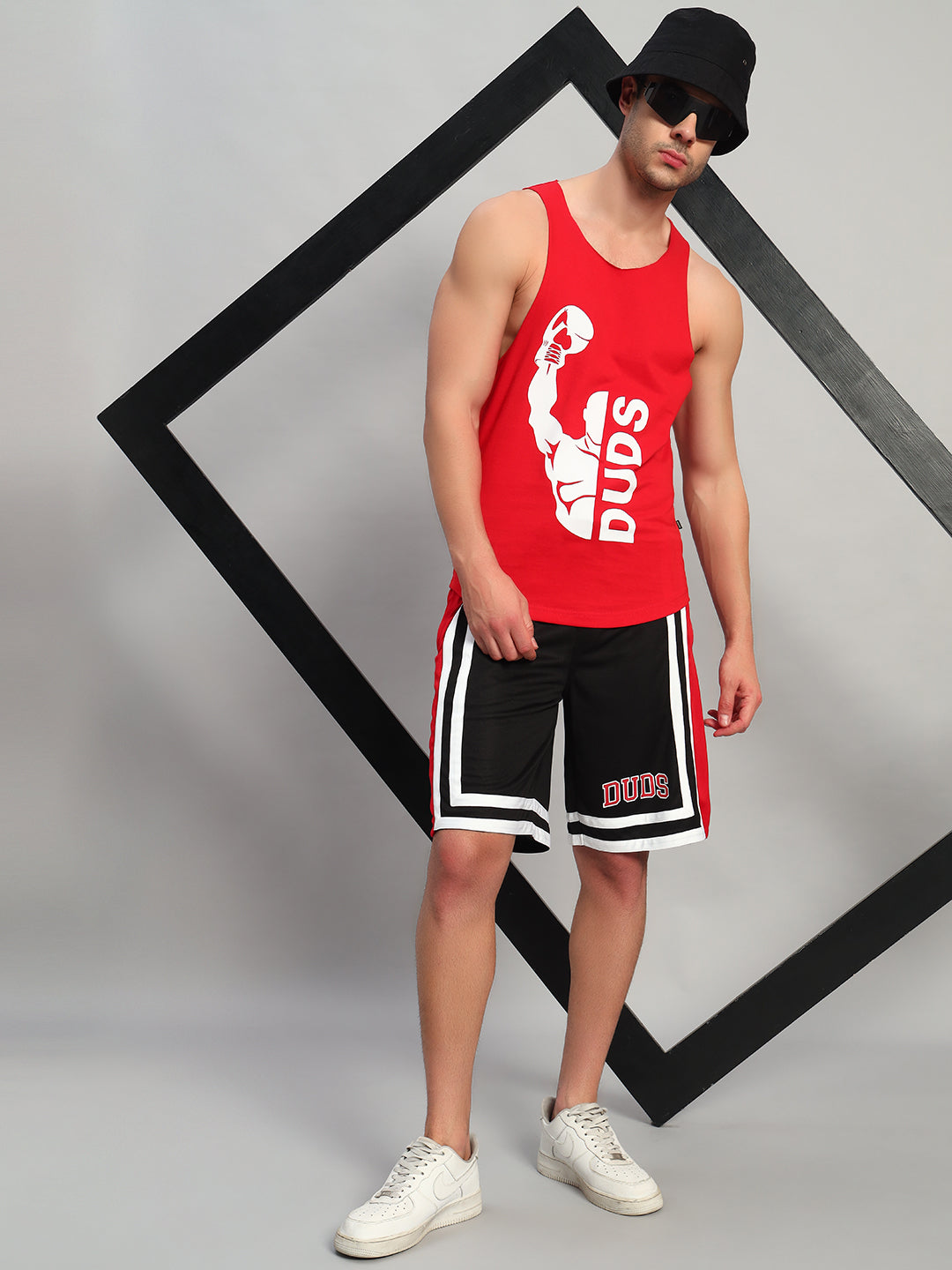 MAX GYM CO-ORD SET (RED-BLACK)