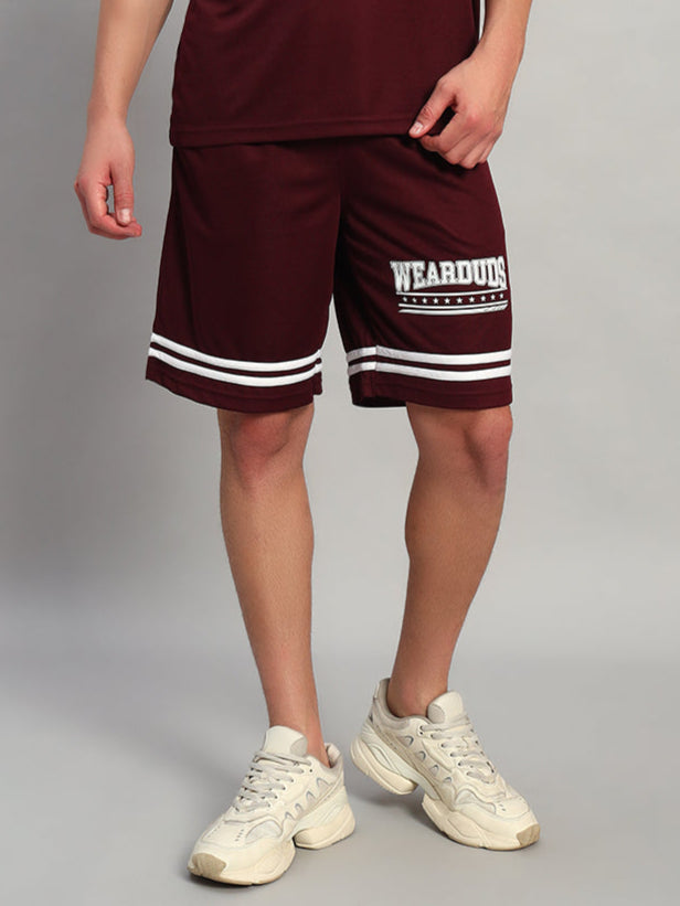 Groovy Regular Fit Shorts (Wine)