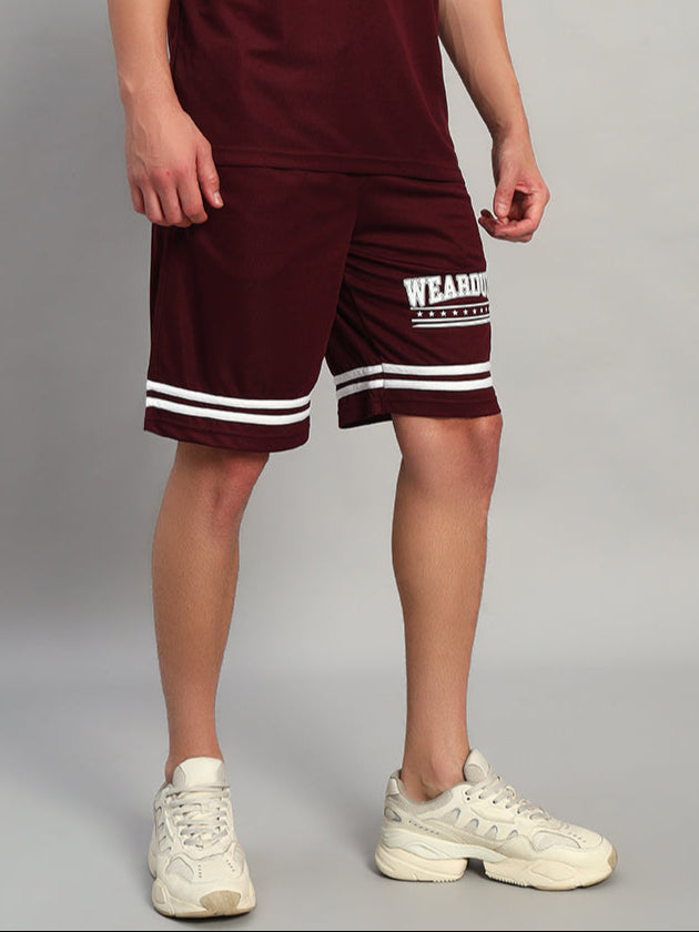 Groovy Regular Fit Shorts (Wine)