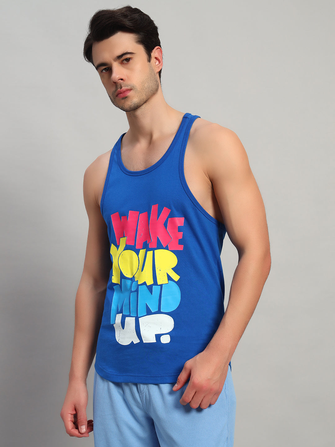 WAKE UP GYM T-SHIRT (ROYAL BLUE)