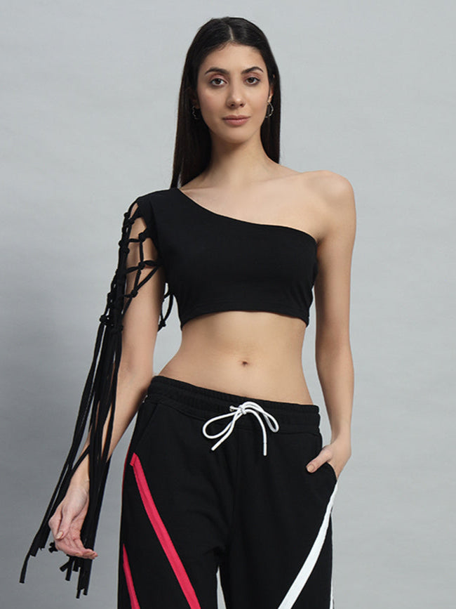 MACRAME CROP TOP (BLACK)