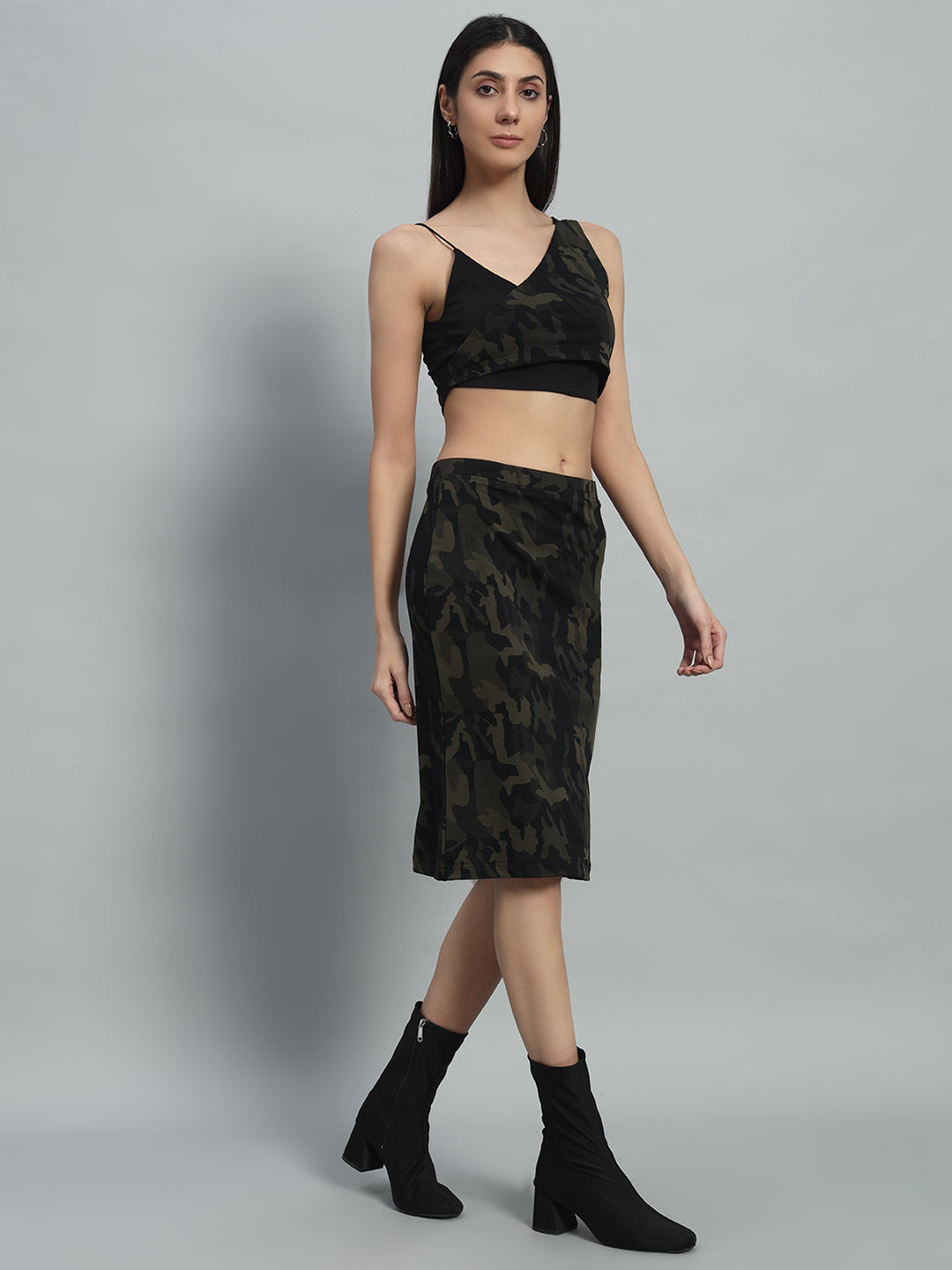 WOMEN'S NAIROBI CO-ORD SET (CAMO GREEN)