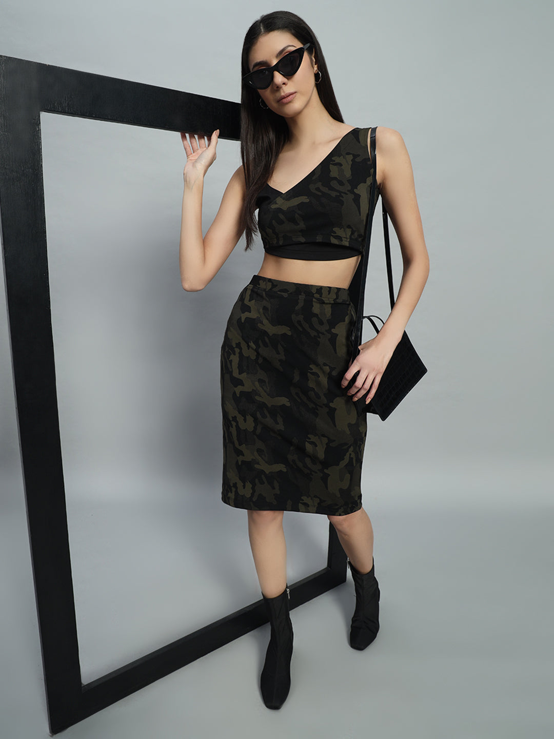 WOMEN'S NAIROBI CO-ORD SET (CAMO GREEN)