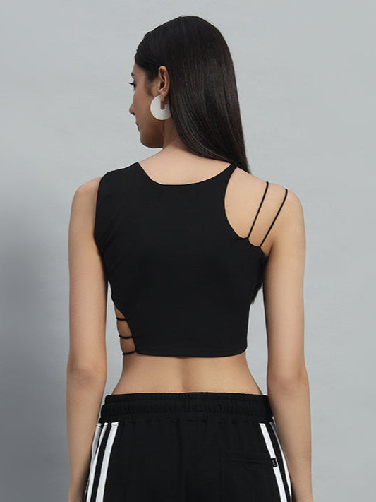 Women Bussin Crop-Top (Black)