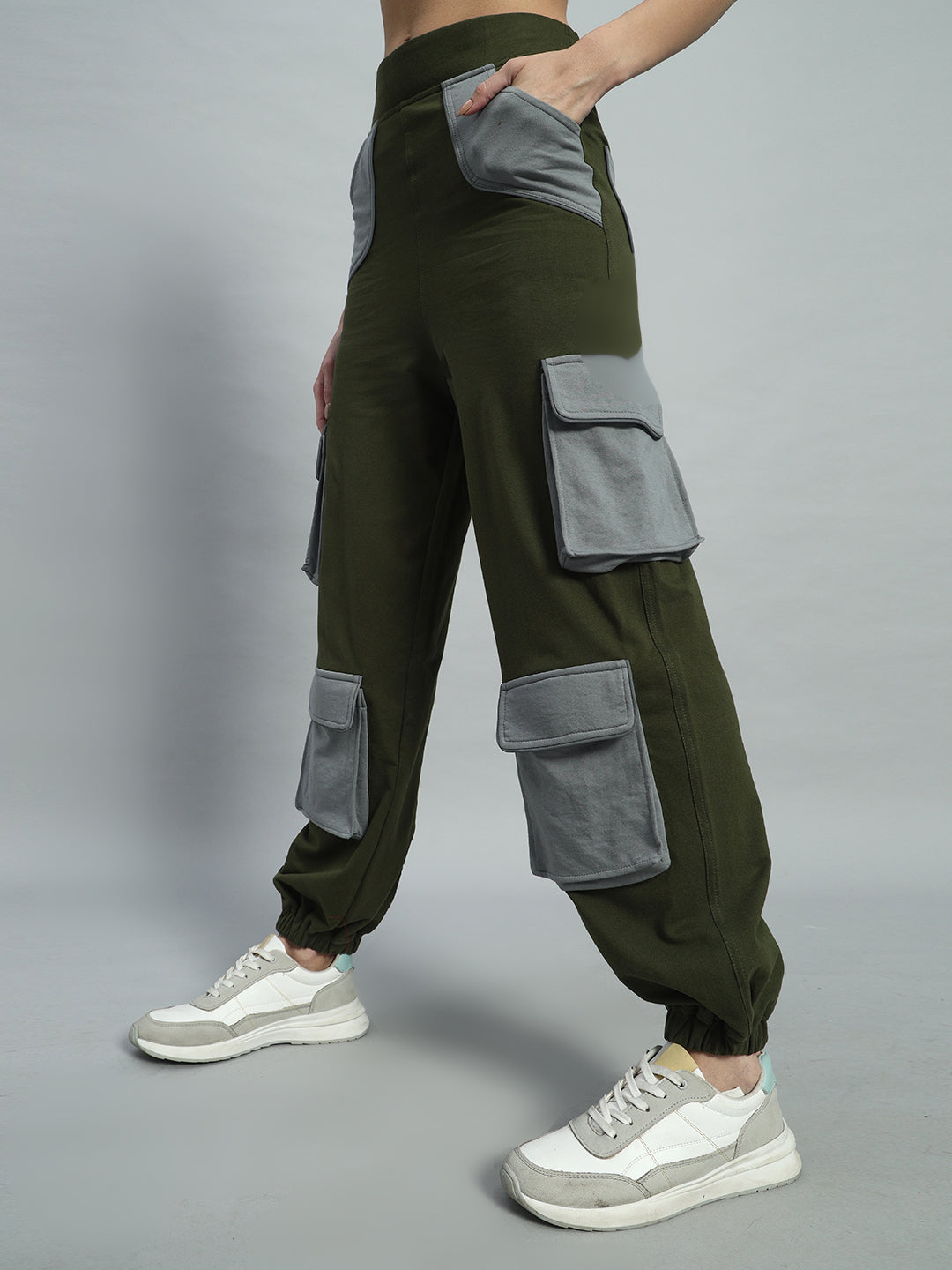 WOMEN'S DANIEL CO-ORD SET (OLIVE-GREY)