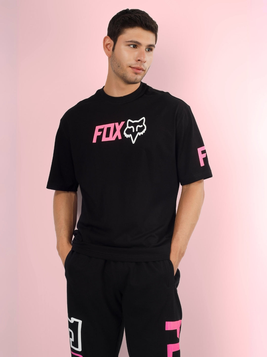 Fox Over-Sized T-Shirt (Black)