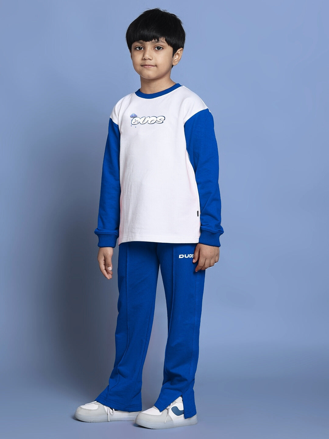 KEVIN SWEATSHIRT FOR BOYS & GIRLS (WHITE-BLUE)