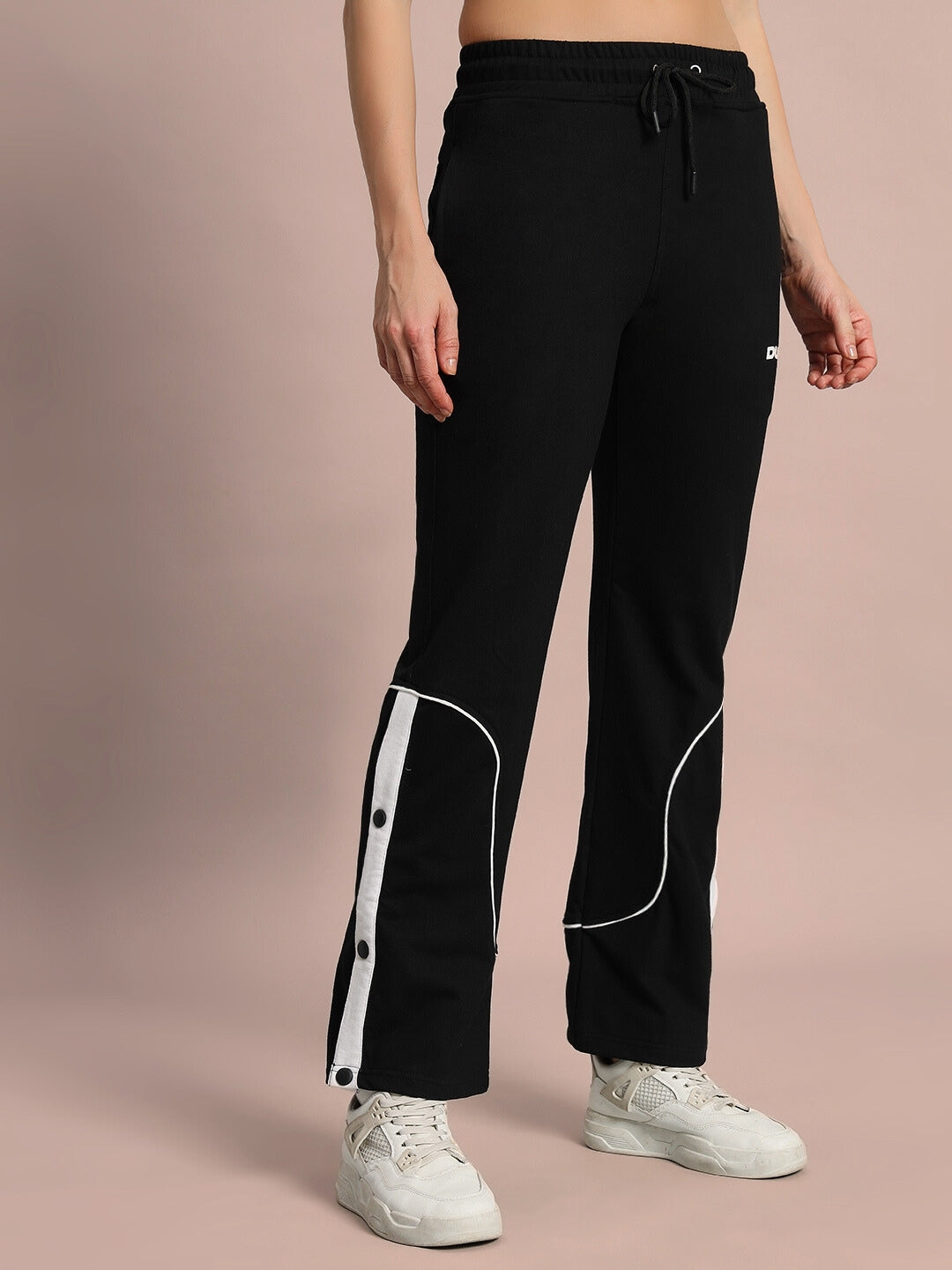 WOMEN'S EDDIE CONTRAST JOGGERS (BLACK)