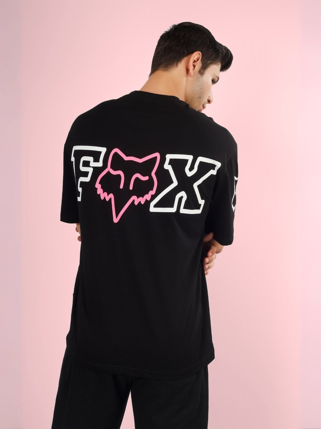 Fox Over-Sized T-Shirt (Black)