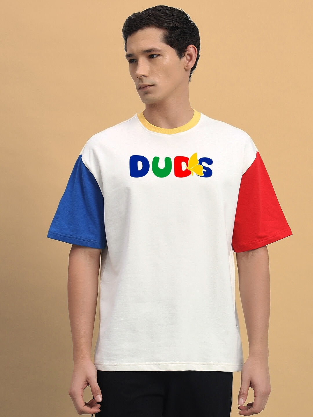 Adonis Color Blocked Oversized T-Shirt (OFF White)