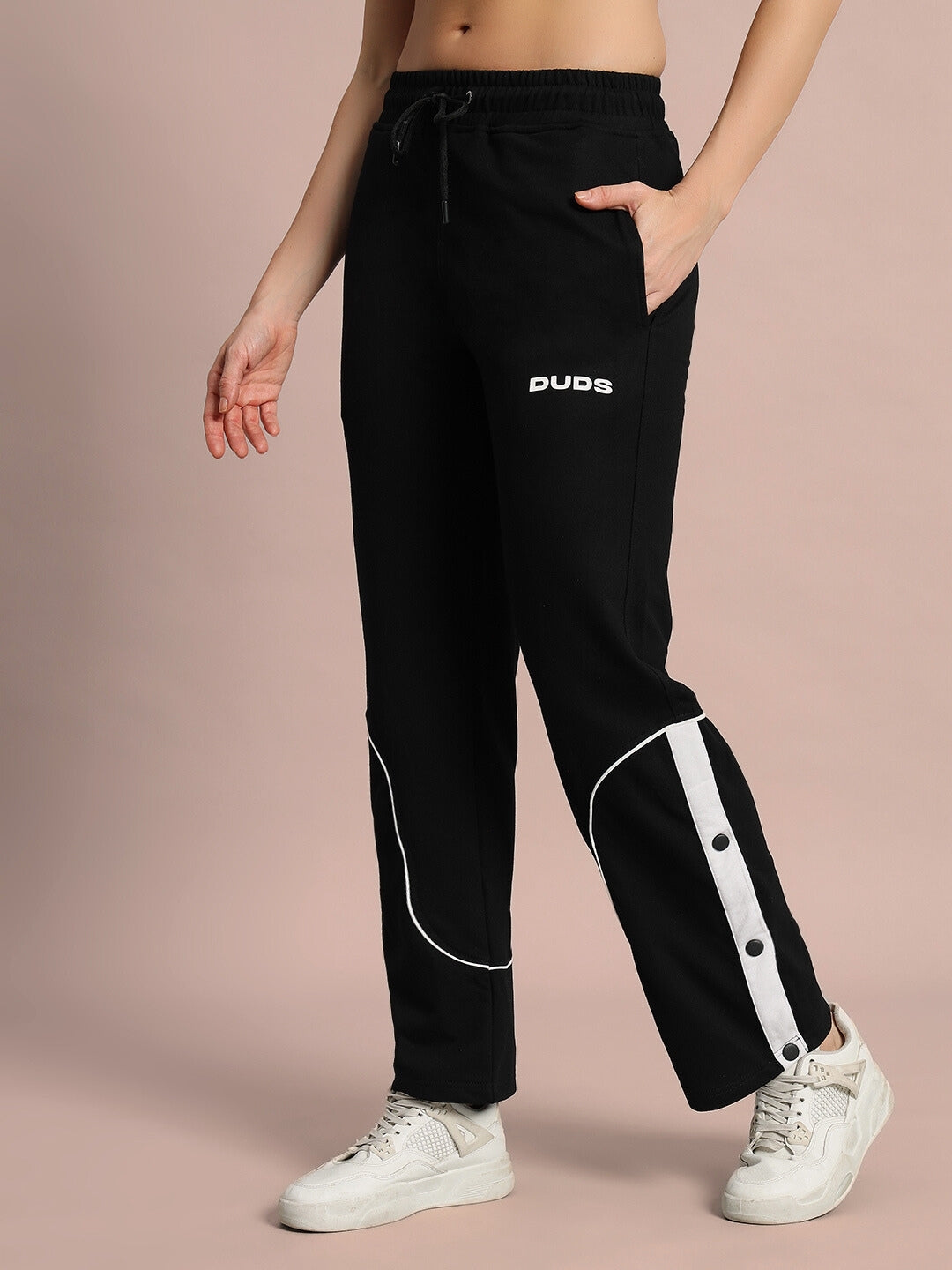 WOMEN'S EDDIE CONTRAST JOGGERS (BLACK)