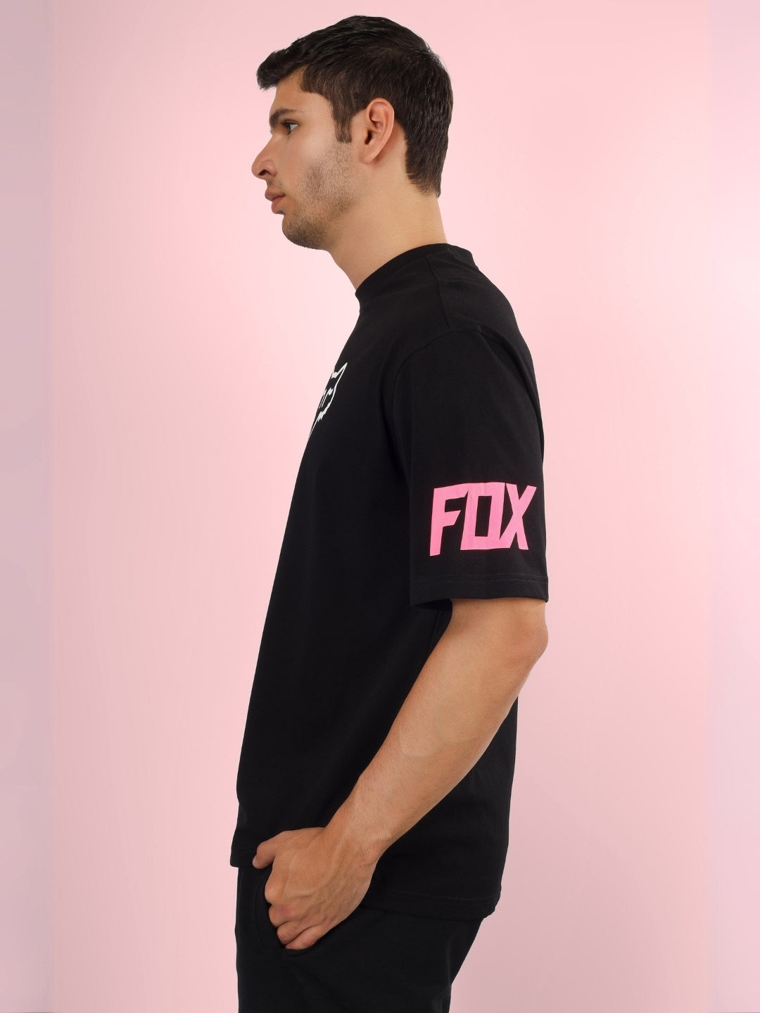 Fox Over-Sized T-Shirt (Black)