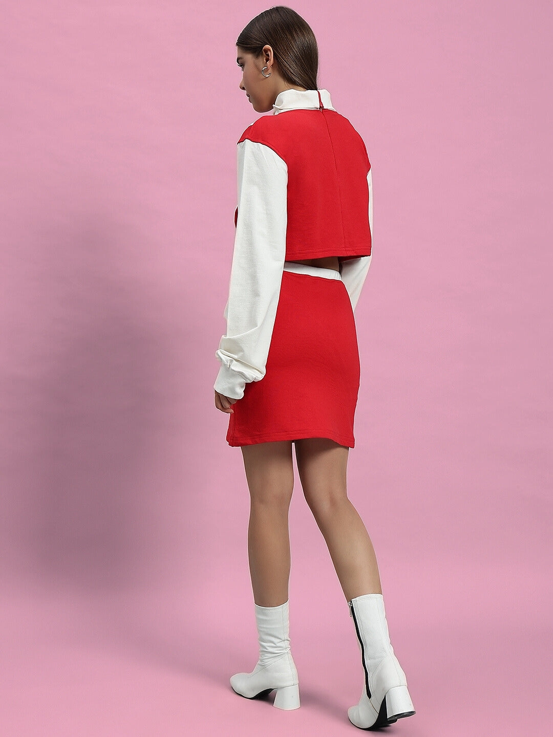 Freya Co-Ord Set (Off White-Red)