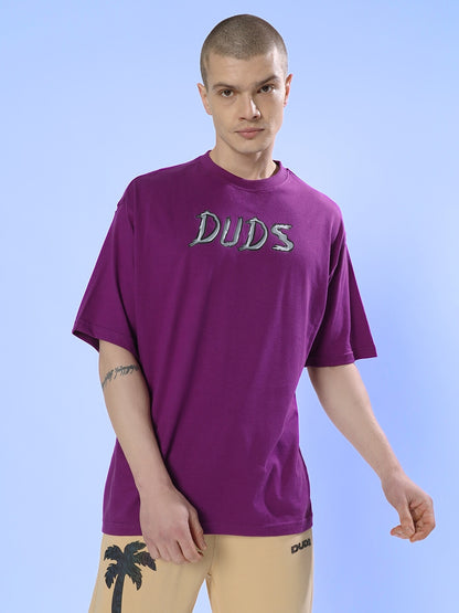 Positive Rabbit Over-Sized T-Shirt (Purple)