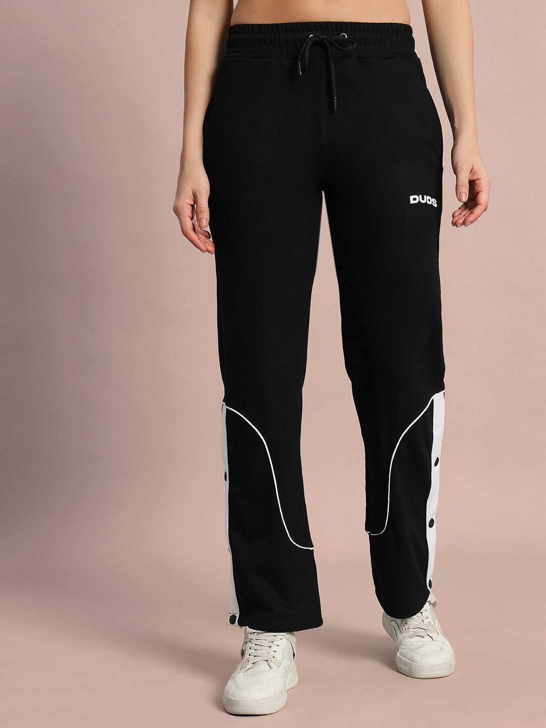 WOMEN'S EDDIE CONTRAST JOGGERS (BLACK)