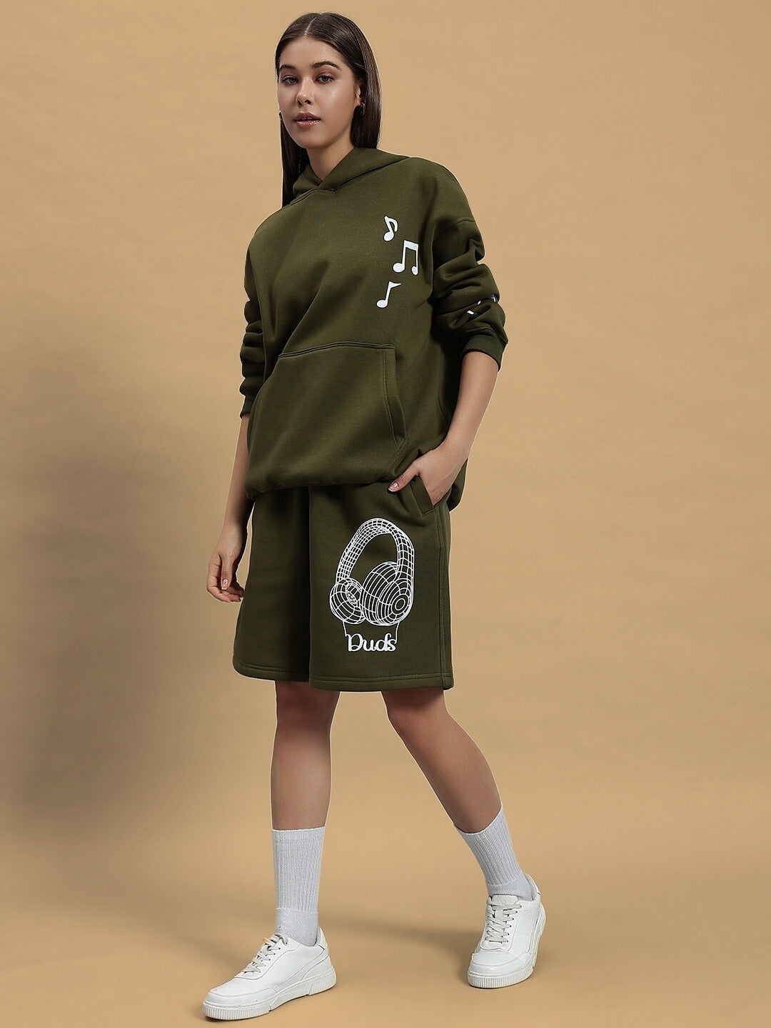 Women's Opera Fleece Co-Ord (Olive Green)