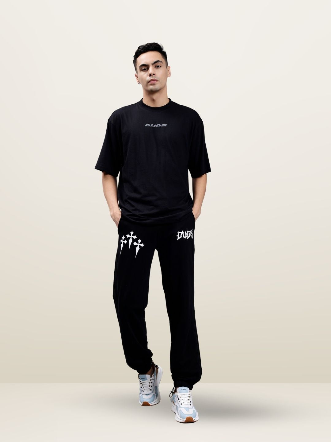 Faith in Techno Reflective Print OS T-Shirt  (Black) - Wearduds