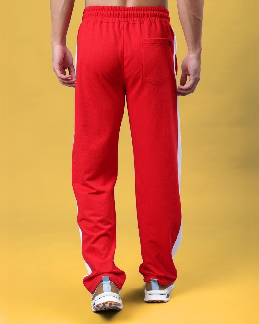 SIDE SEAM PLATED JOGGERS (RED)