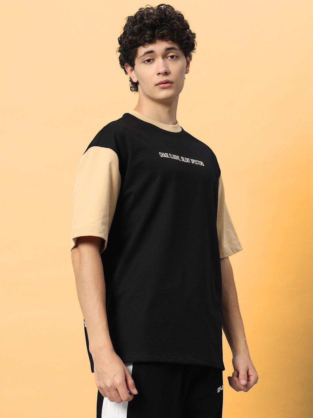 Phantom Oversized T-Shirt (Black-Beige)