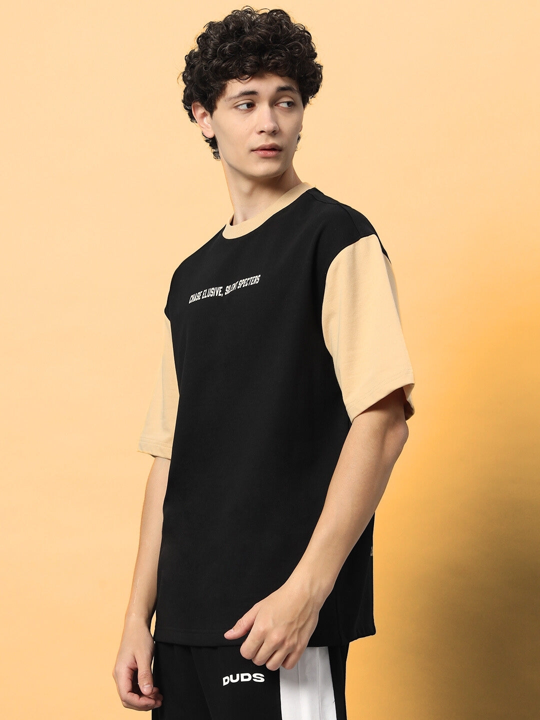 Phantom Oversized T-Shirt (Black-Beige)