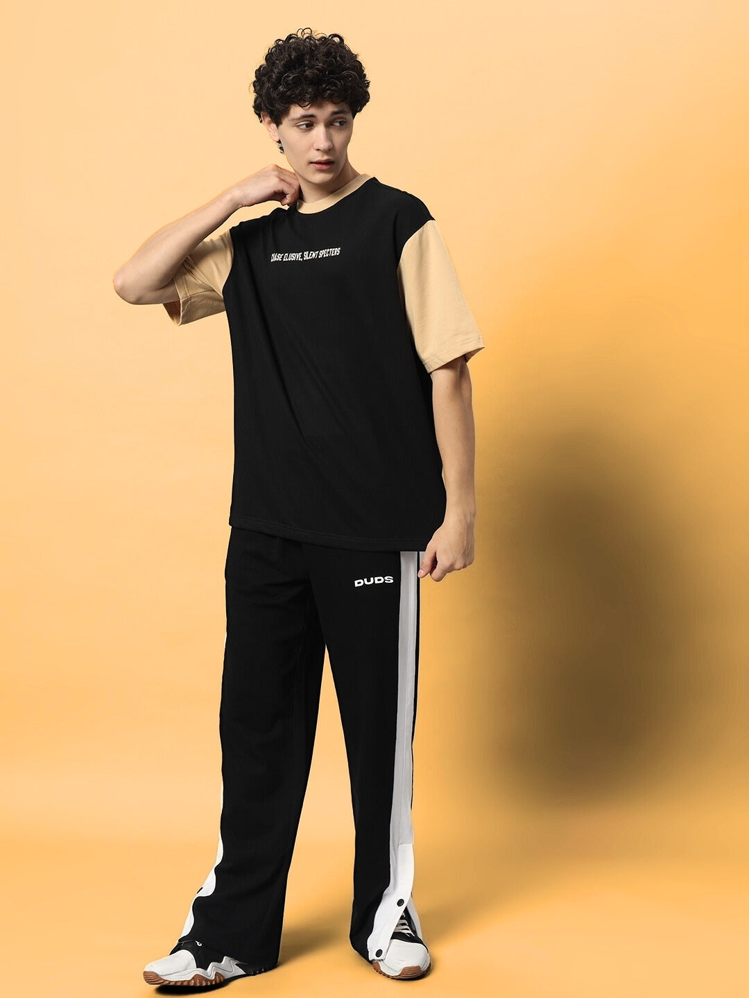 Phantom Oversized T-Shirt (Black-Beige)