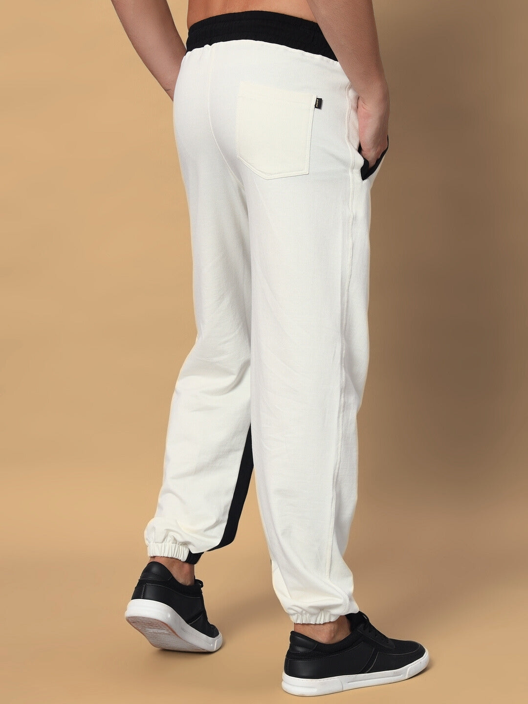 SPLINTER SIDE CONTRAST JOGGERS (OFF-WHITE BLACK)