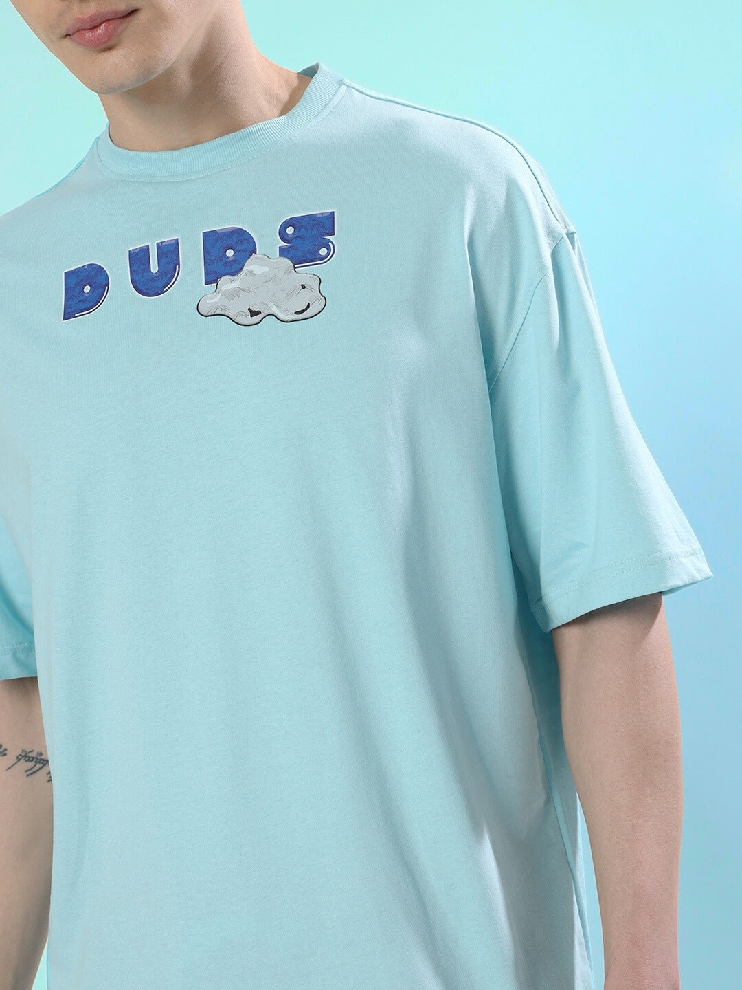 Duds Creative Over-Sized T-Shirt (Sky Blue)