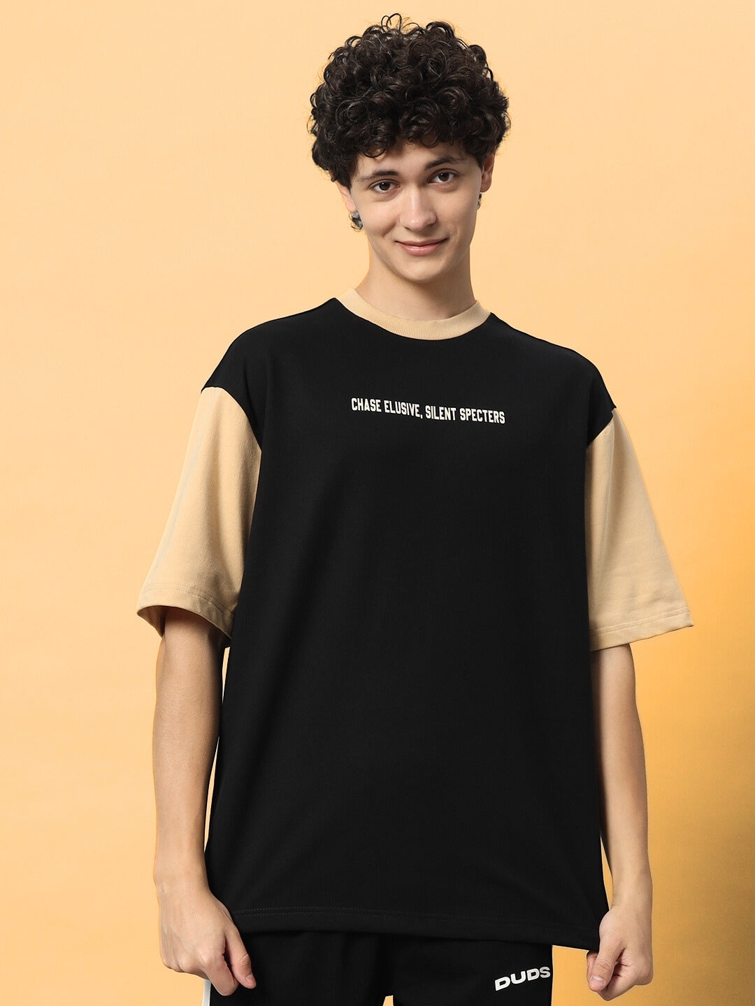 Phantom Oversized T-Shirt (Black-Beige)