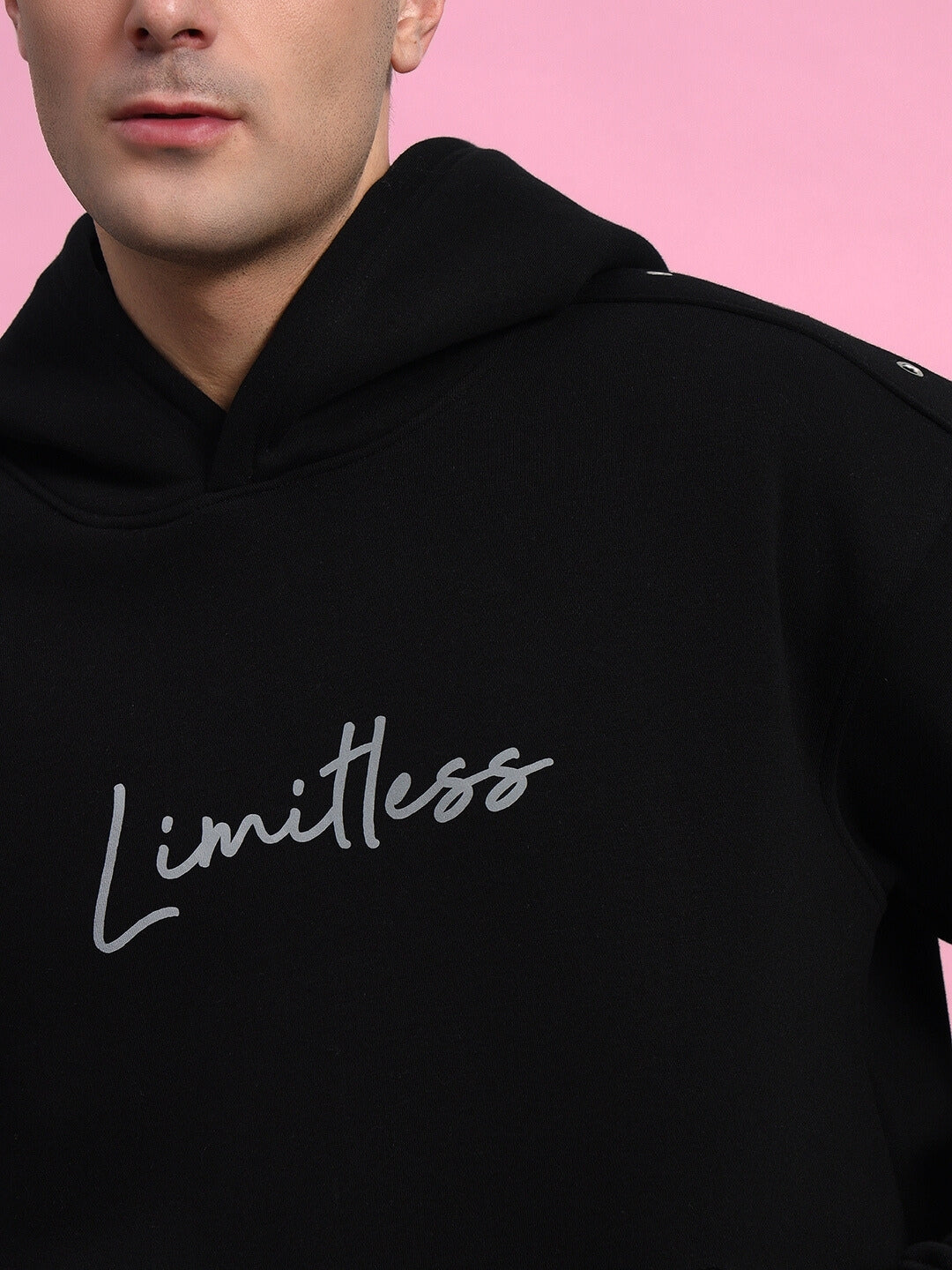 LIMITLESS FEECE REFLECTOR HOODIE (BLACK)