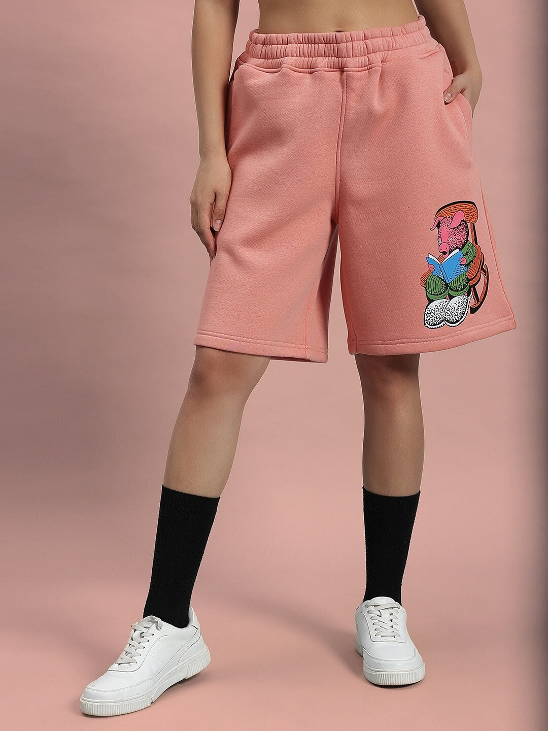 Women's Deliberate Fleece Co-Ord (Peach)