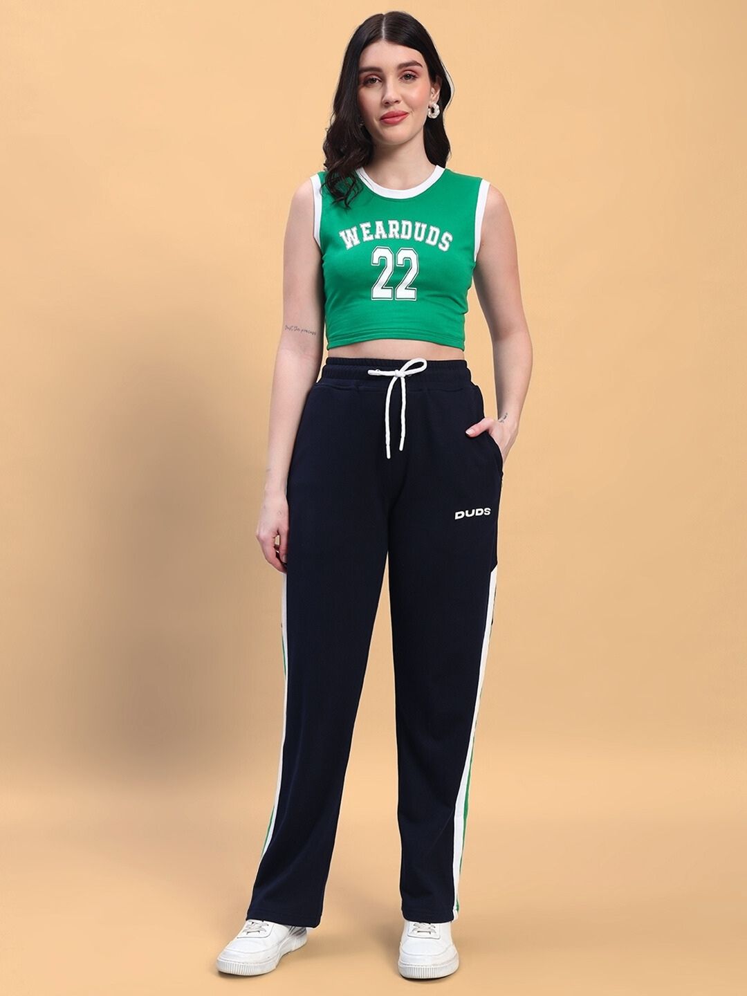 WOMEN'S PLAYER CO-ORD SET (GREEN-NAVY)