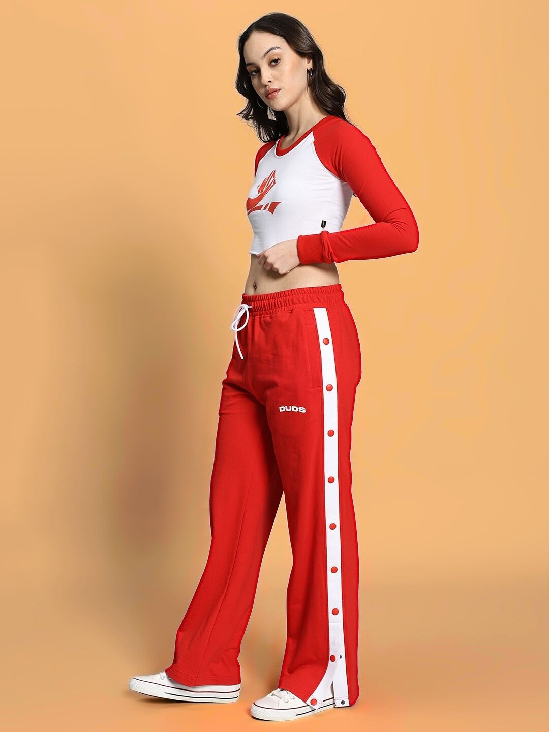 WOMEN'S EZEL CO-ORD SET (RED-WHITE)