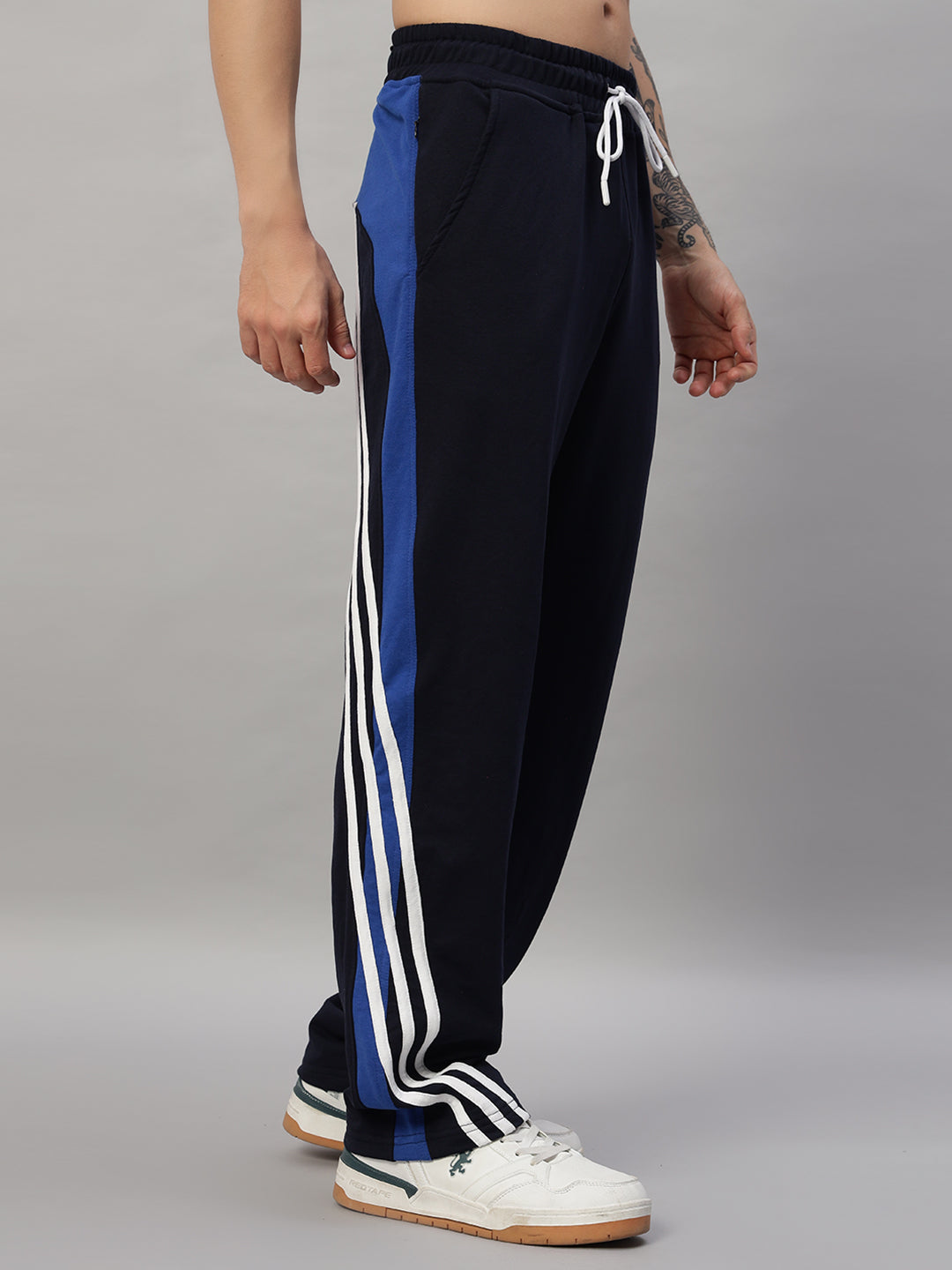 TANGLE RELAXED-FIT JOGGERS (NAVY BLUE)