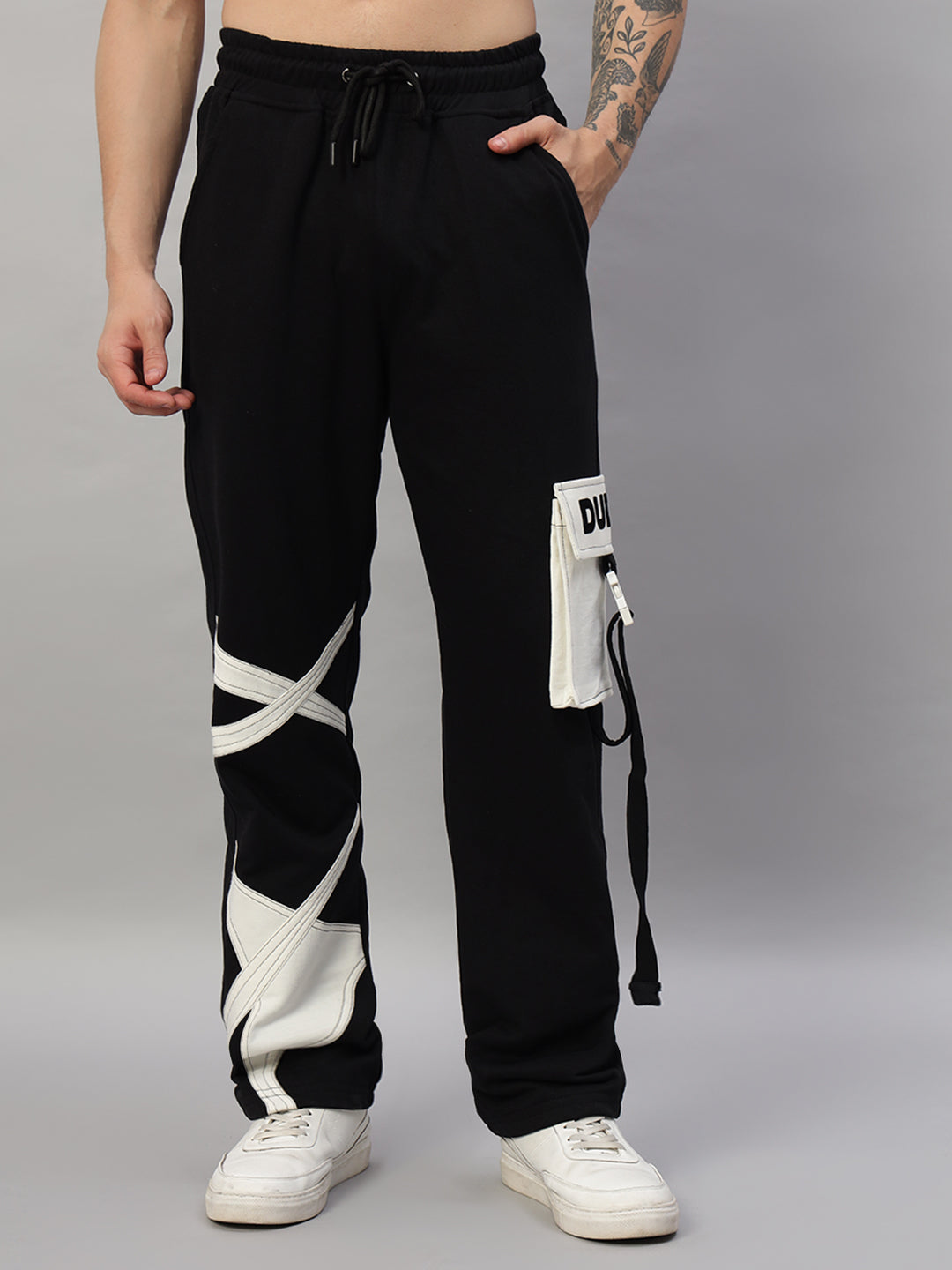 DAVID OVERSIZED CO-ORD SET (OFF WHITE-BLACK)