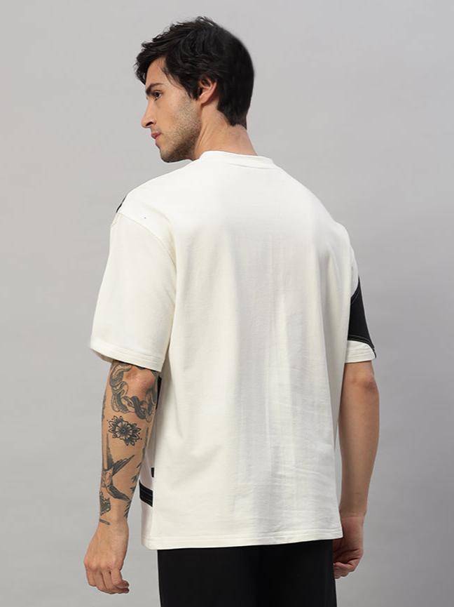 David Designer Oversized T-Shirt (Off White-Black)