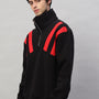 CROSSBAR COLORBLOCK JACKET (BLACK-RED)