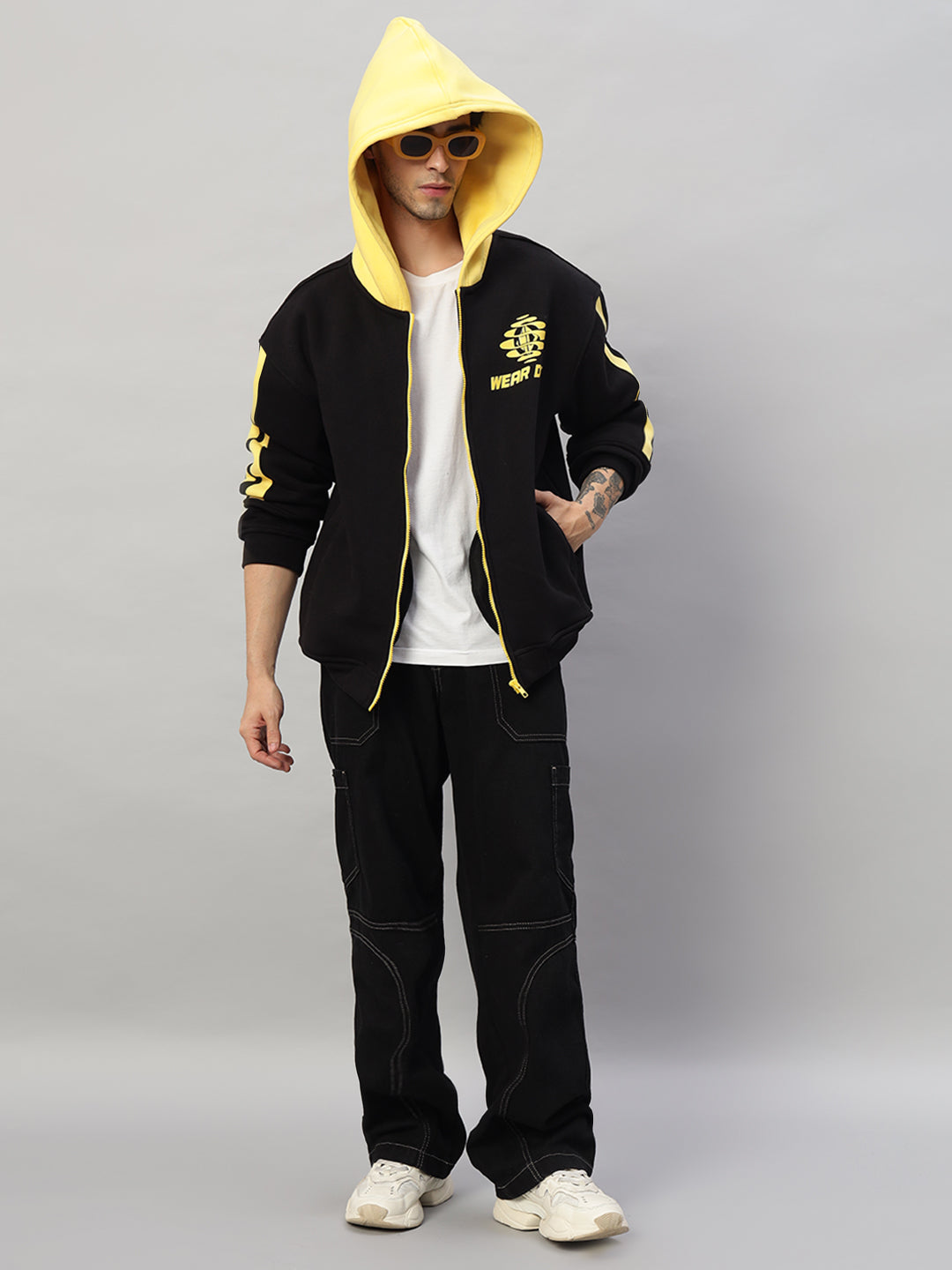 CRUISER COLORBLOCK HOODIE (BLACK-YELLOW)