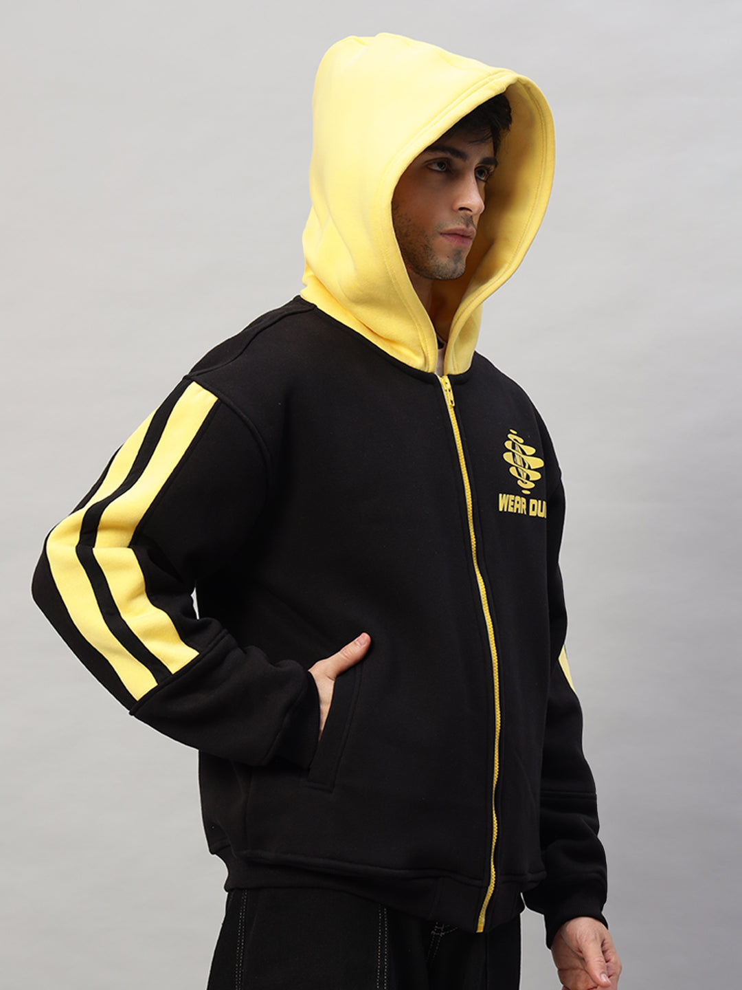 CRUISER COLORBLOCK HOODIE (BLACK-YELLOW)