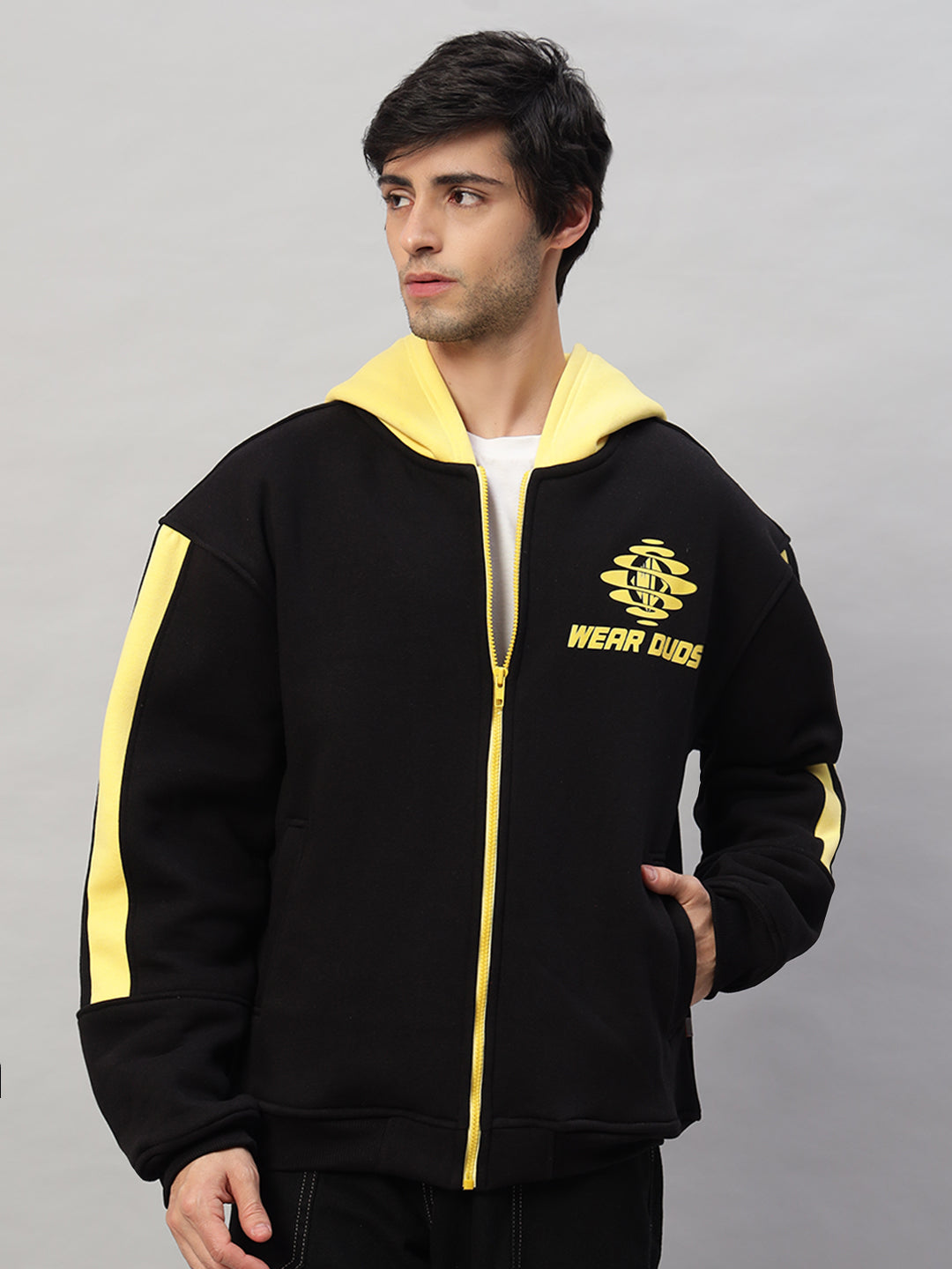 CRUISER COLORBLOCK HOODIE (BLACK-YELLOW)