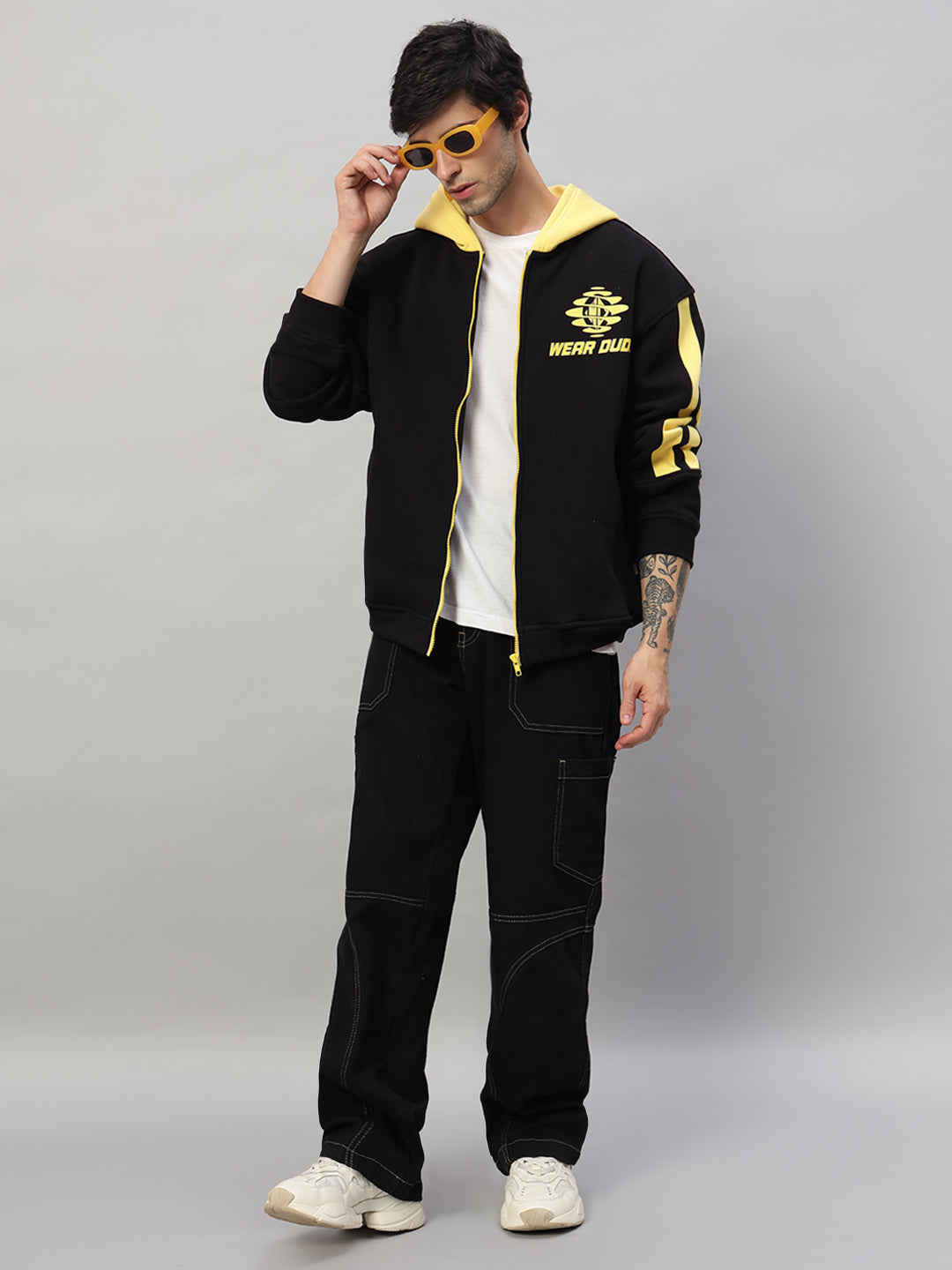 CRUISER COLORBLOCK HOODIE (BLACK-YELLOW)