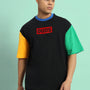 Chroma Color Blocked Oversized T-Shirt (Black)