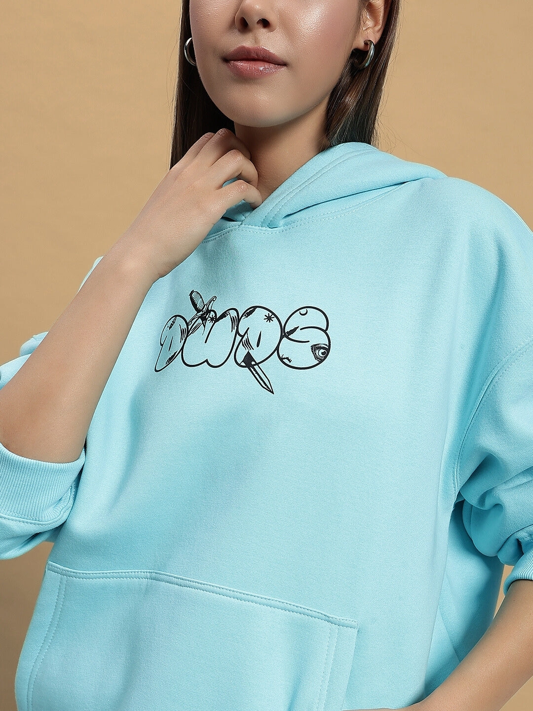 Women's Demon Fleece Hoodie (Sky Blue)