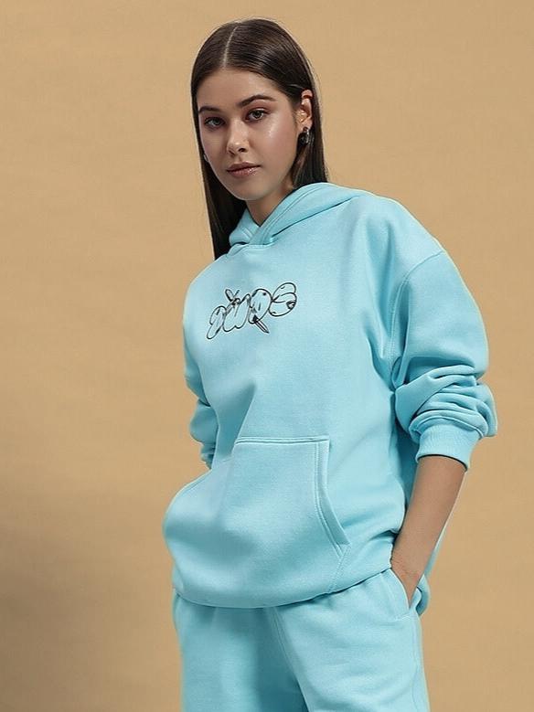 Women's Demon Fleece Hoodie (Sky Blue)