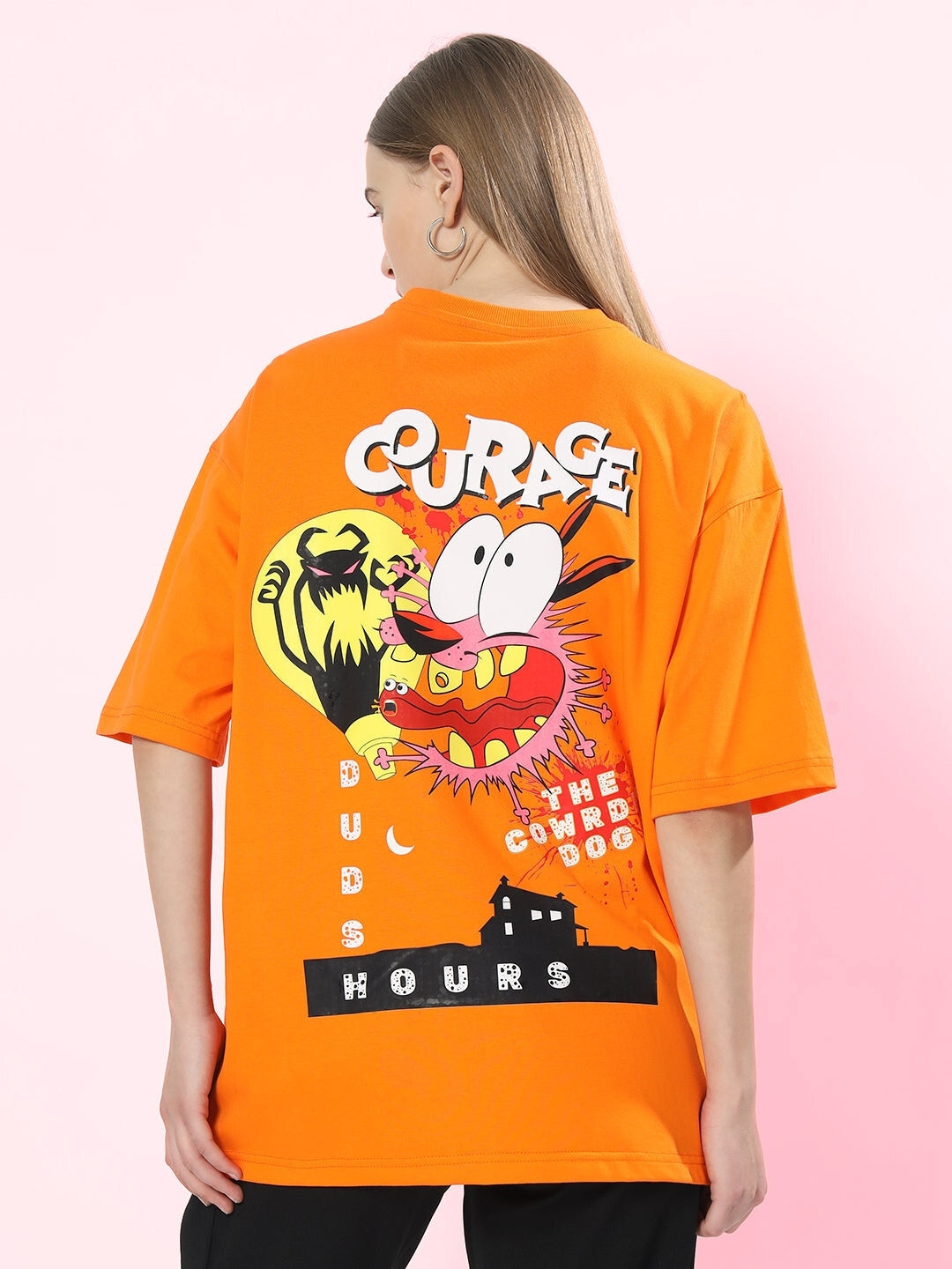 Courage Over-Sized T-Shirt Women (Orange)