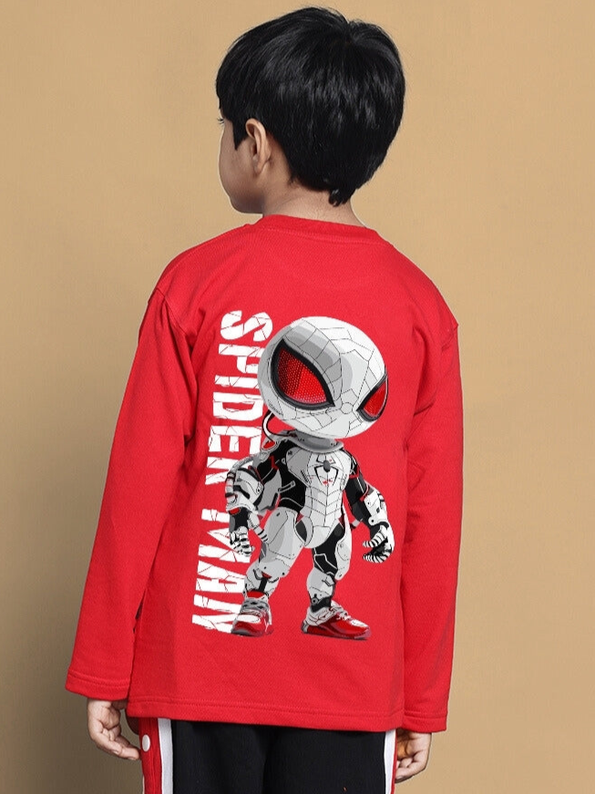 SPIDERROBO SWEATSHIRT FOR BOYS & GIRLS (RED)