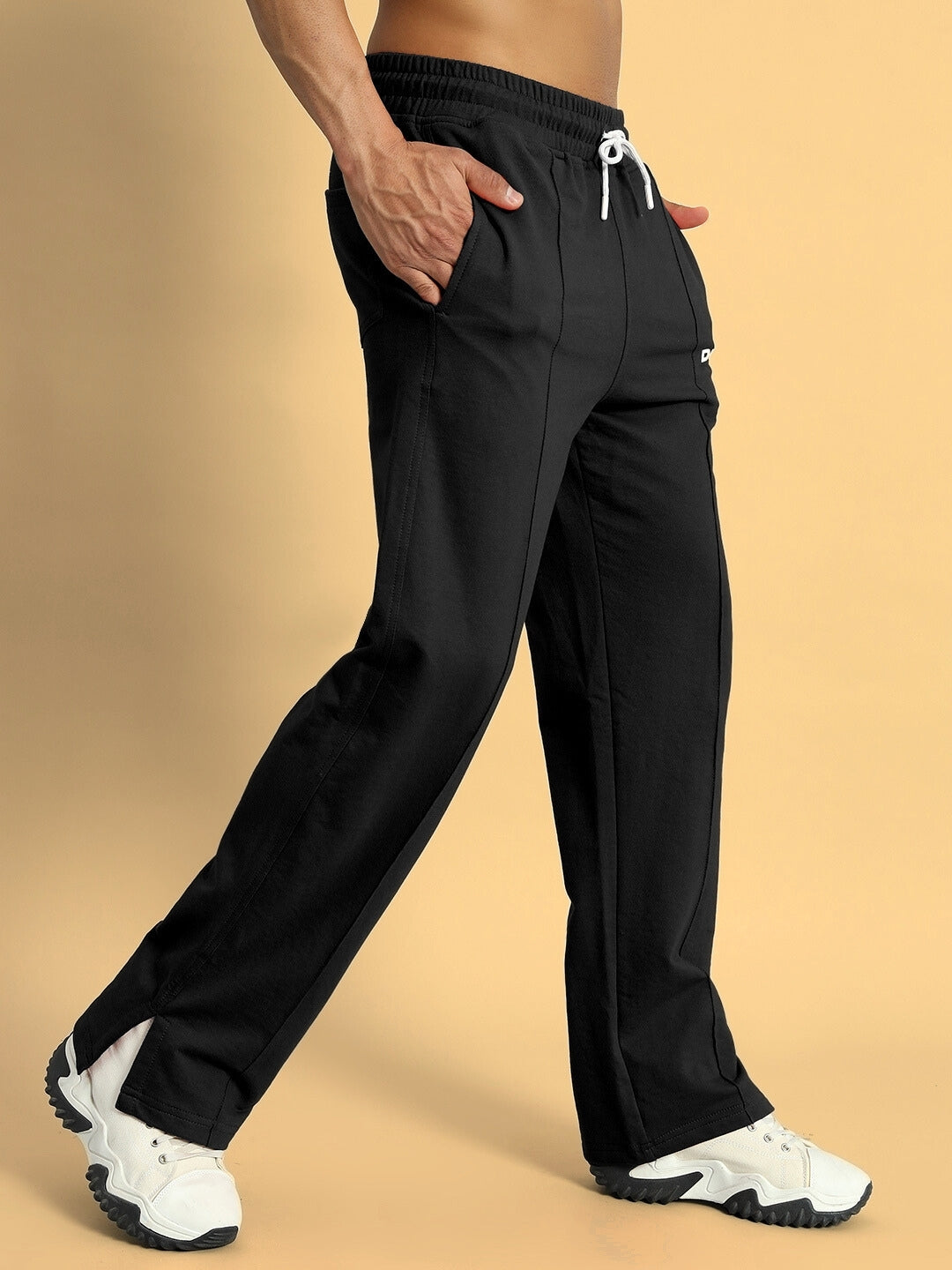 ZION SIDE SLIT JOGGERS (BLACK)