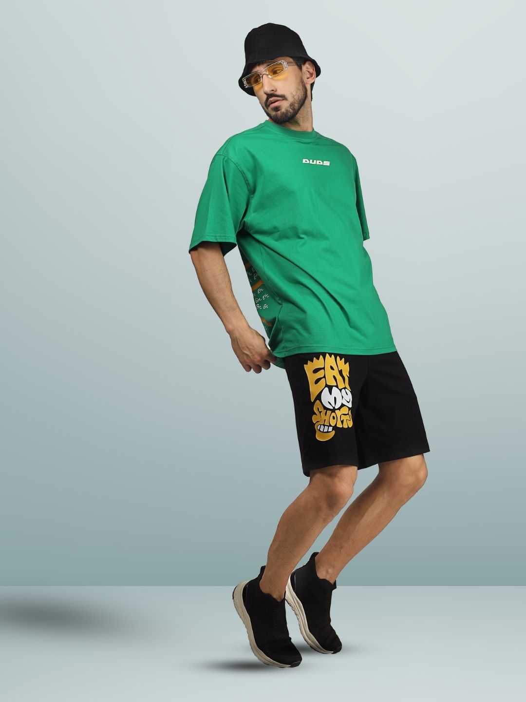 Eat My Shorts Regular Fit Shorts (Black) - Wearduds