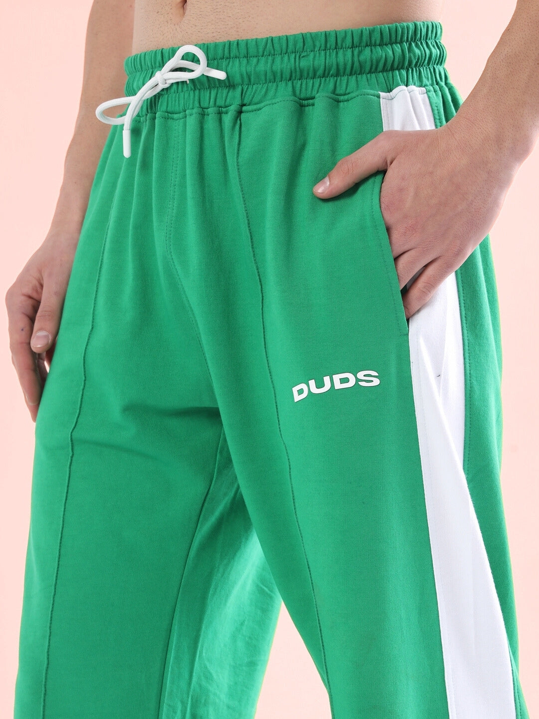 SIDE SEAM PLATED JOGGERS (GREEN)