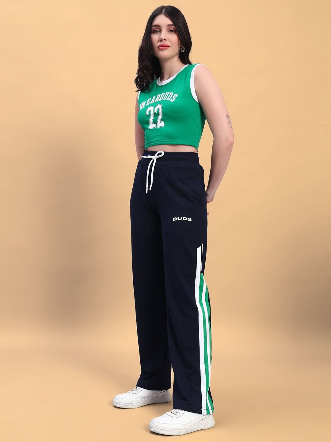 WOMEN'S PLAYER CO-ORD SET (GREEN-NAVY)