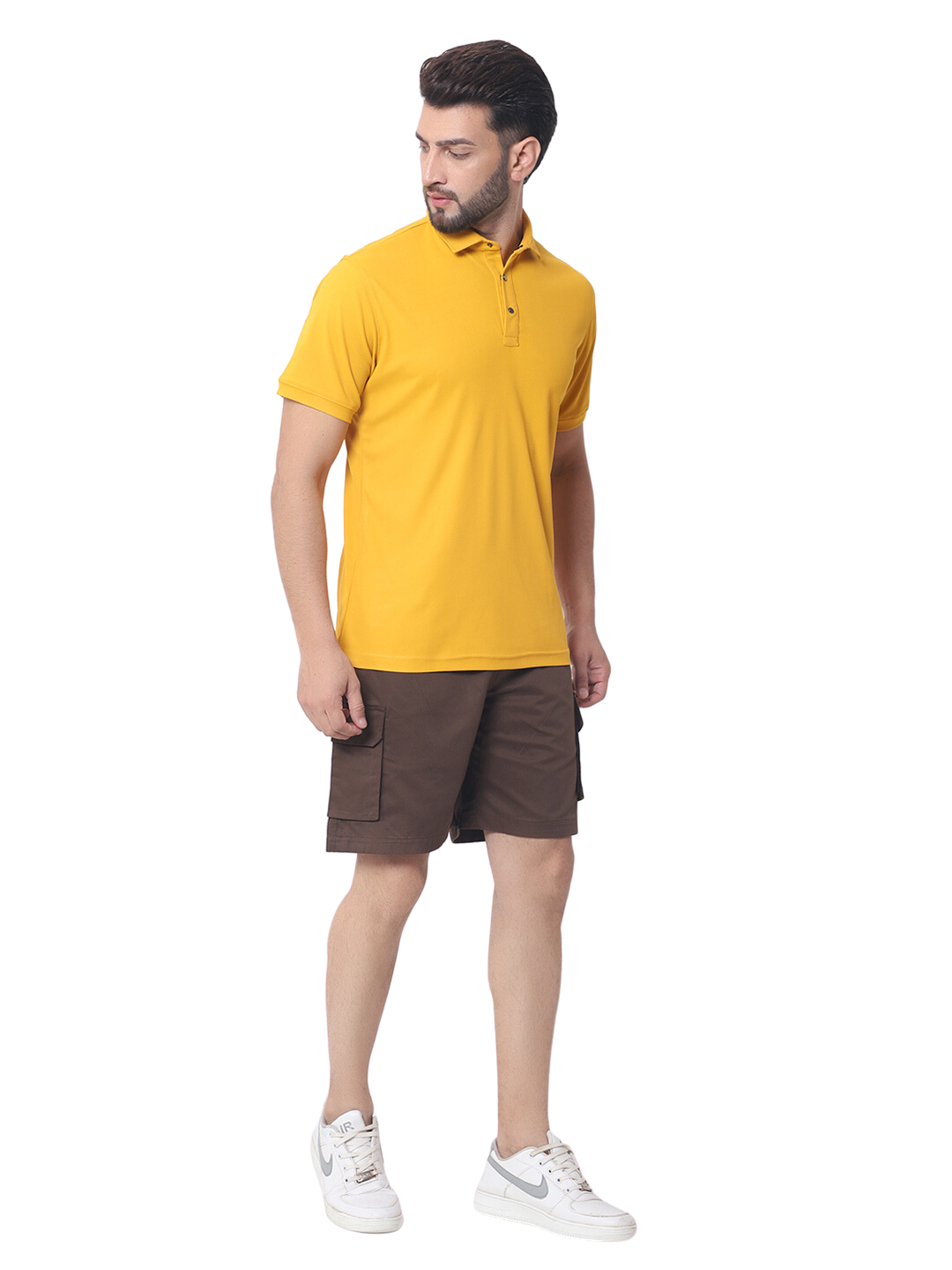 Yellow Polo Neck T-Shirt - Wearduds